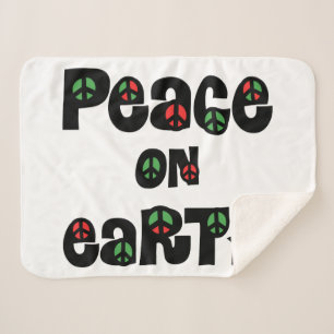 Weltfrieden Weihnachten Sherpadecke