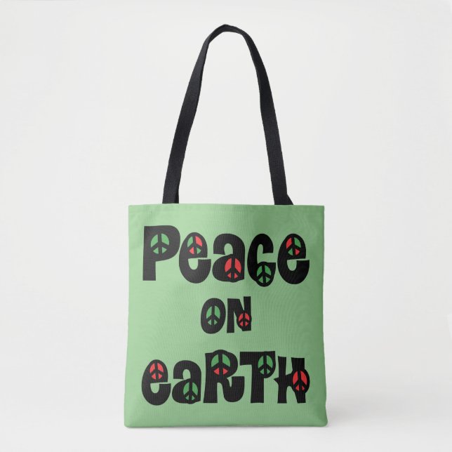 Weltfrieden Weihnachten Tasche (Vorderseite)