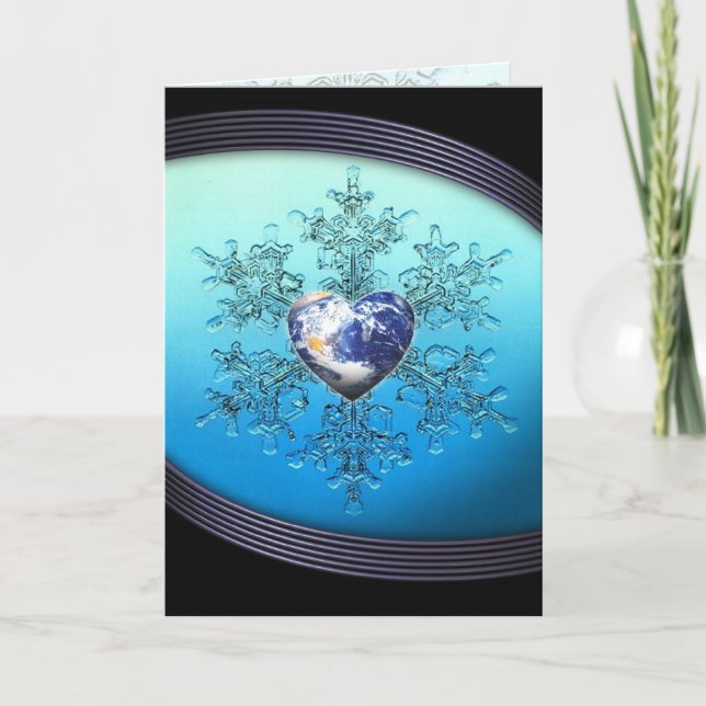 Weltfrieden Weihnachtskarte Feiertagskarte (Vorderseite)