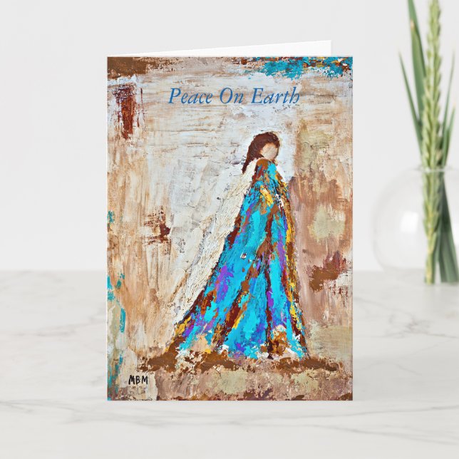 Weltfrieden Weihnachtskarte (innen leer) Feiertagskarte (Vorderseite)