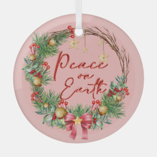 Weltfrieden Weihnachtskranz Ornament Aus Glas