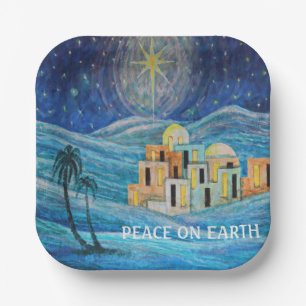 Weltfrieden Weihnachtsstern von Bethlehem Napkins Pappteller