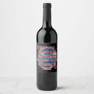 Weltfrieden Weinetikett