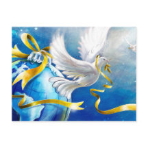 Weltfrieden White Doves Wasserfarbe