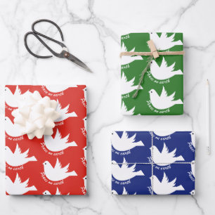 Weltfrieden White Taube Brauch Weihnachten Geschenkpapier Set