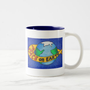 Weltfrieden Zweifarbige Tasse