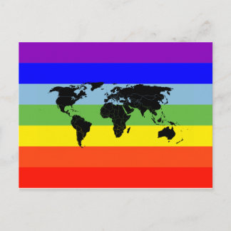 Weltfriedenflagge Postkarte