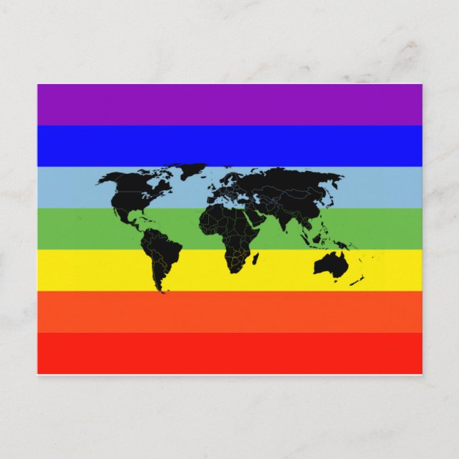 Weltfriedenflagge Postkarte (Vorderseite)