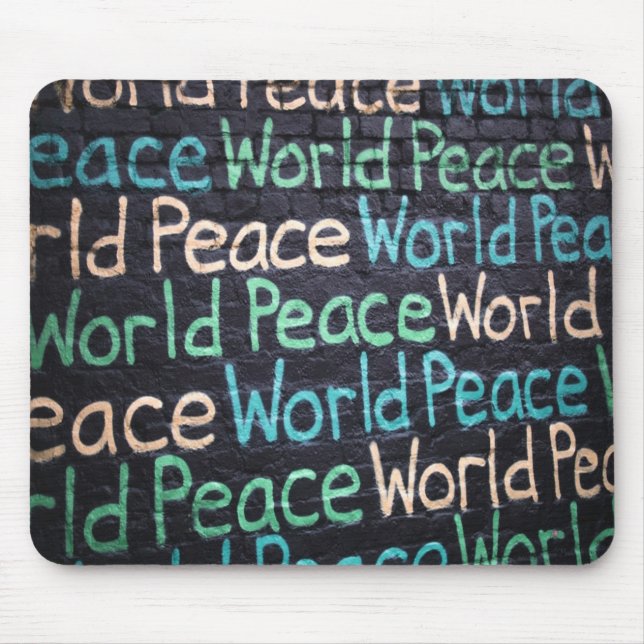 Weltfriedenserfarbene Liebe Friedlich Mousepad (Vorne)