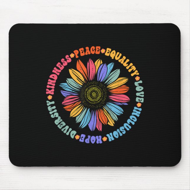 Weltfriedensstifter Sonnenblumenblumengestelle Mousepad (Vorne)