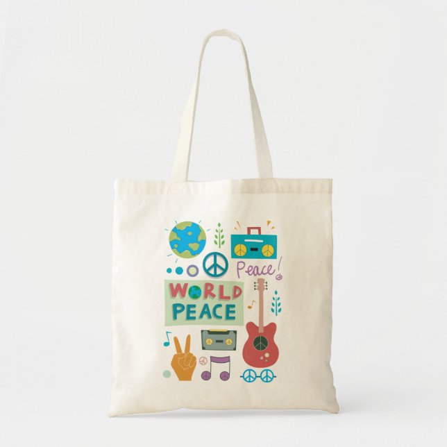Weltfriedenssymbol-Taschen-Tasche Tragetasche (Vorne)