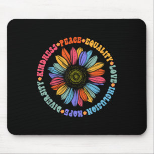 Weltfriedensunterstützer Sonnenblumen-Blumenoutfit Mousepad