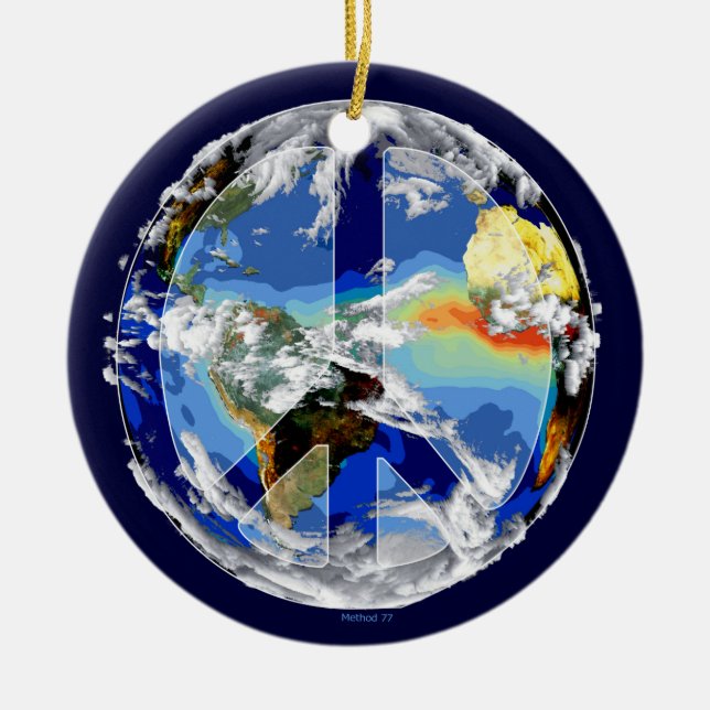 Weltfriedensverzierungen Keramik Ornament (Vorne)