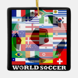 Weltfußball-Fahnen Feldplatz-Ornament Keramikornament