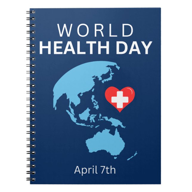 Weltgesundheitstag, 7. April Notizblock (Vorderseite)