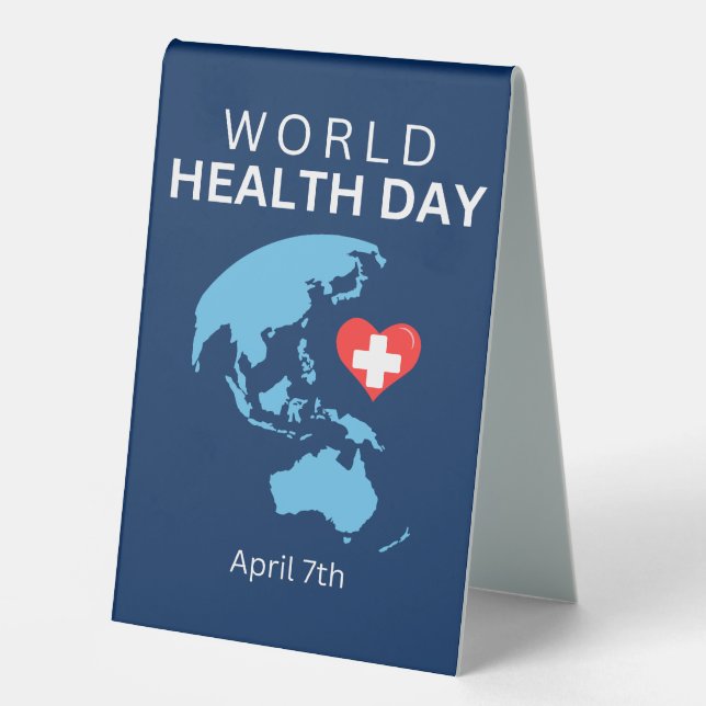 Weltgesundheitstag, 7. April Tischaufsteller (Vorderseite)