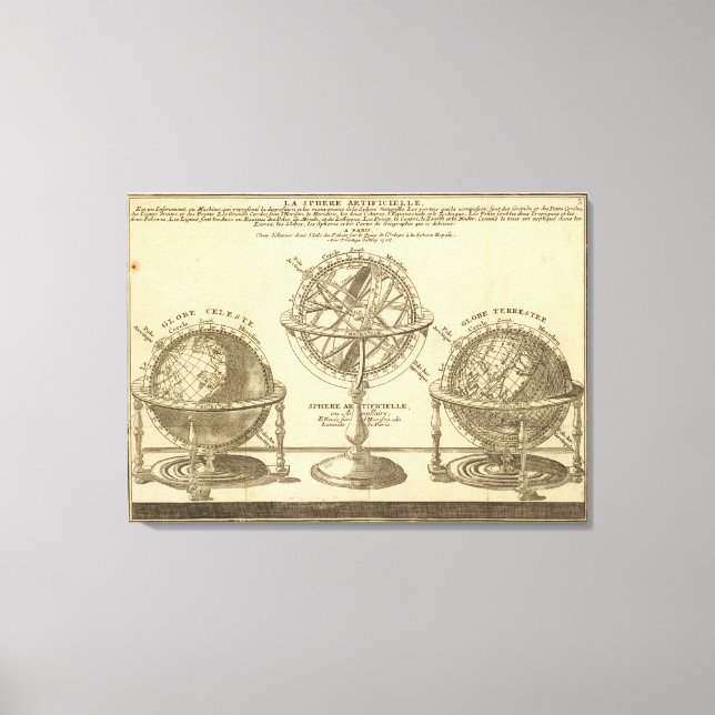 Weltglobe Leinwanddruck (Vorderseite)