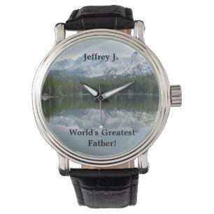 Weltgrößte Father Wrist Watch, Lake Mountain Armbanduhr