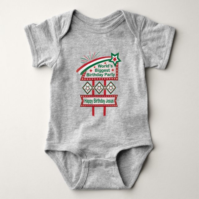 Weltgrößter Geburtstagsparteitag Baby Strampler (Vorderseite)