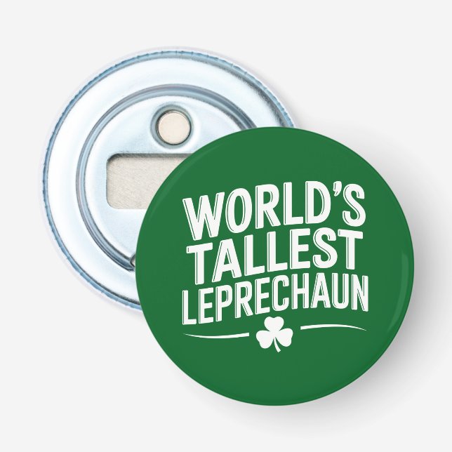 Weltgrößter Leprechaun St. Patrick's Day Flaschenöffner (Vorderseite)