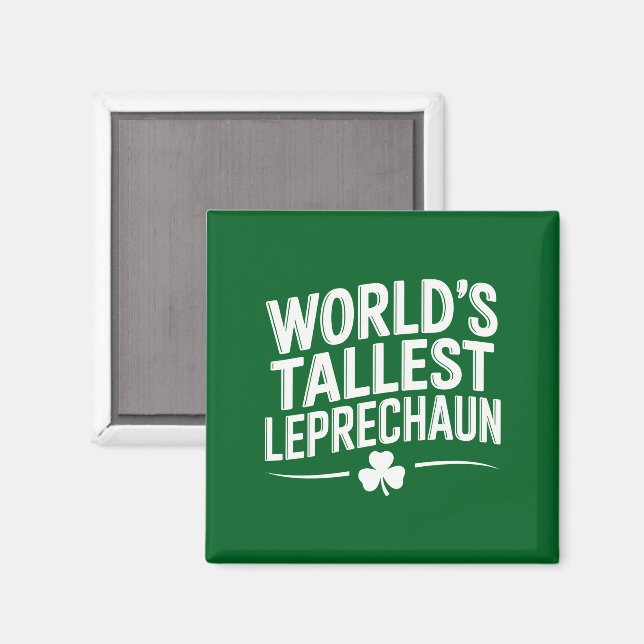 Weltgrößter Leprechaun St. Patrick's Day Magnet (Vorderseite/Rückseite)
