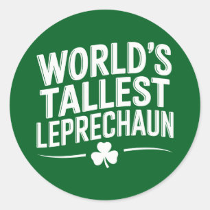 Weltgrößter Leprechaun St. Patrick's Day Runder Aufkleber