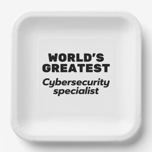 Weltgrößter Spezialist für Cybersicherheit Pappteller (Vorderseite)