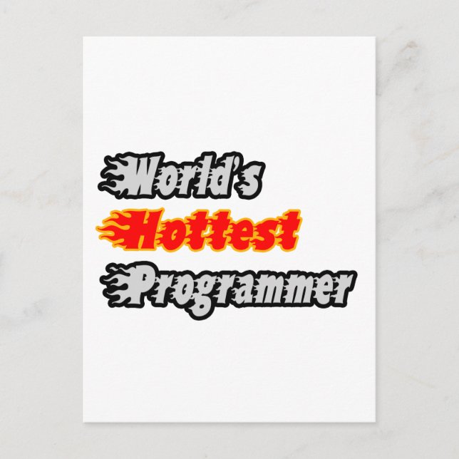 Weltheißer Programmierer Postkarte (Vorderseite)