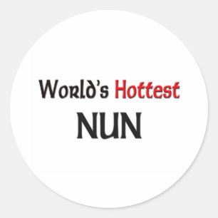 Weltheißeste Nonne Runder Aufkleber