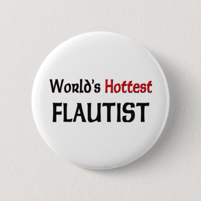 Weltheißester Flautist Button (Vorderseite)