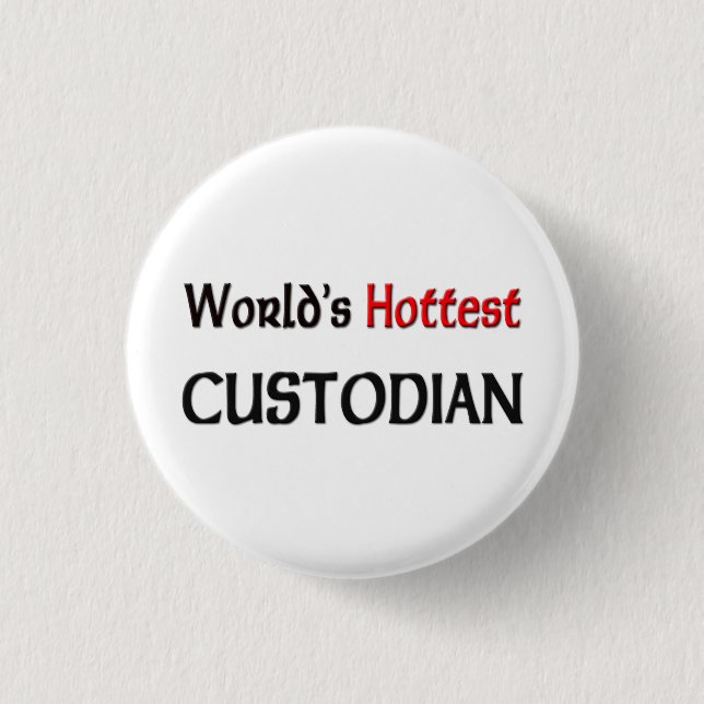 Weltheißester Hausmeister Button (Vorderseite)