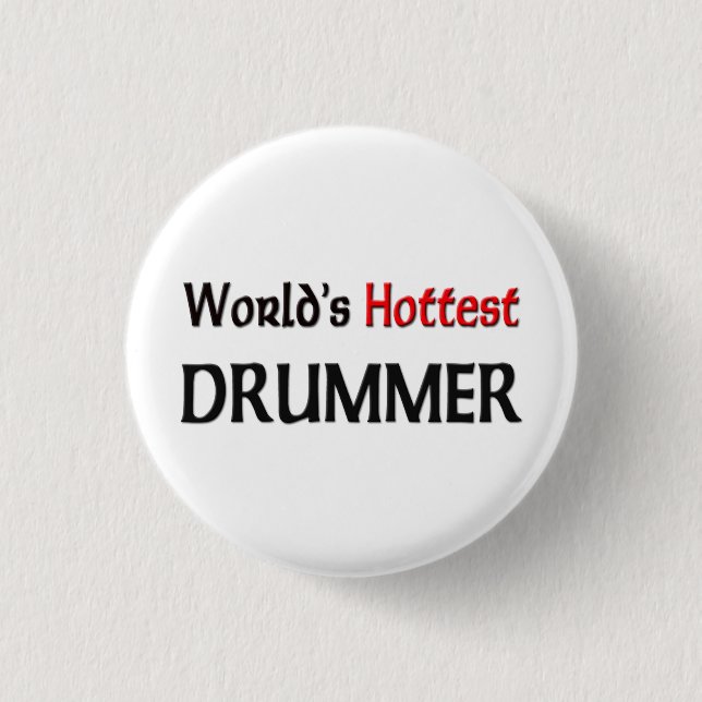 Weltheißester Schlagzeuger Button (Vorderseite)