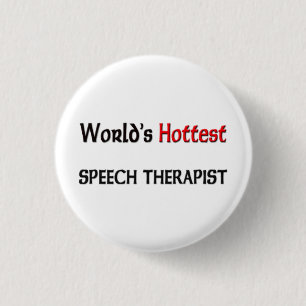 Weltheißester Sprache-Therapeut Button