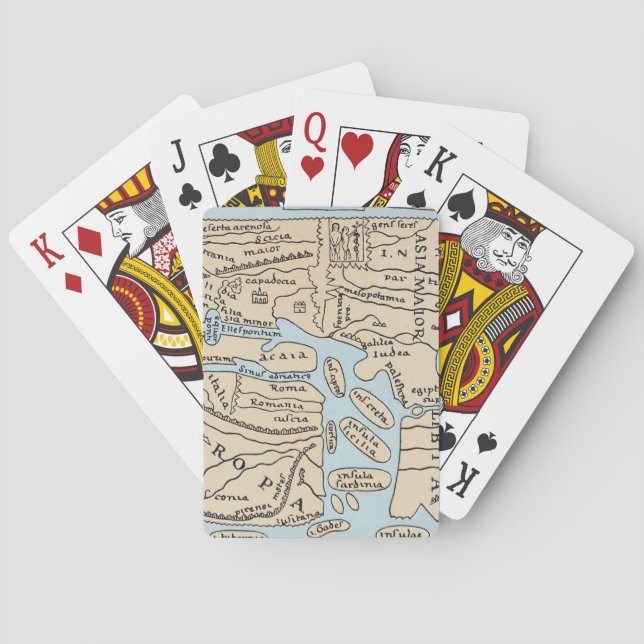 WELTKARTE2. jahrhundert Spielkarten (Rückseite)