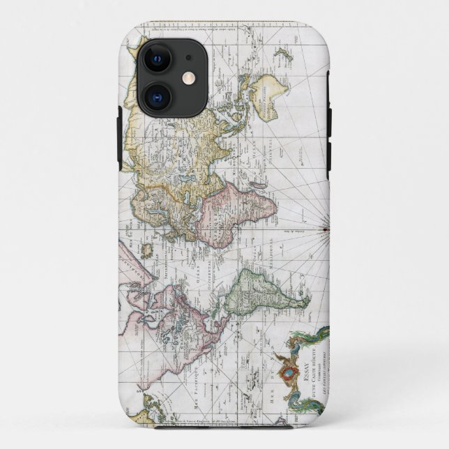 Weltkarte 1748 Case-Mate iPhone hülle (Rückseite)