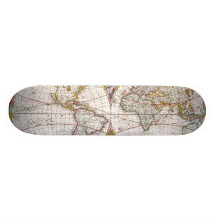 WELTKARTE, 17. Jahrhundert Skateboard
