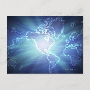 Weltkarte 6 postkarte