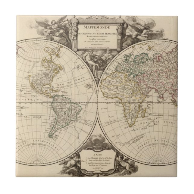 Weltkarte 9 fliese (Vorderseite)