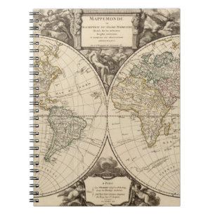 Weltkarte 9 notizblock