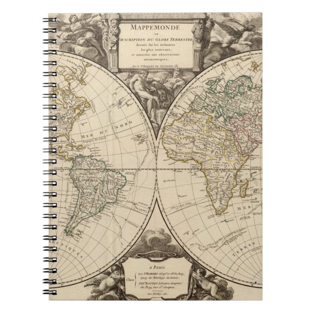 Weltkarte 9 notizblock (Vorderseite)