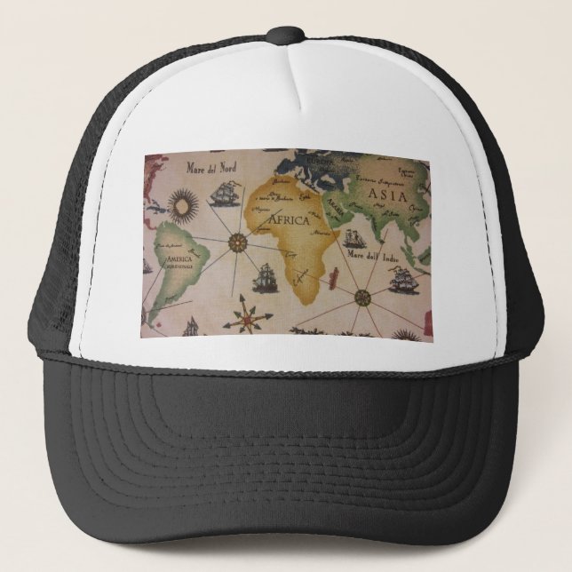 Weltkarte - Afrika Truckerkappe (Vorderseite)