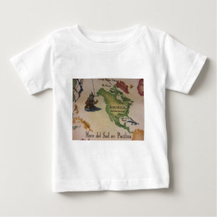 Weltkarte - Amerika Baby T-shirt