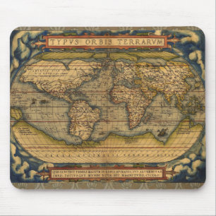 Weltkarte Antik Ortellius Europa Reise Mousepad