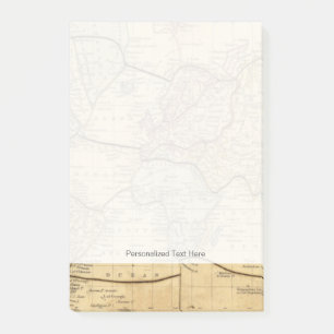 Weltkarte auf Mercators Projektion Post-it Klebezettel