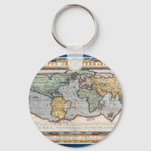 Weltkarte aus dem 16. Jahrhundert Schlüsselanhänger