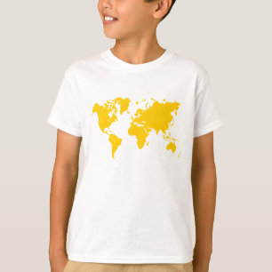 Weltkarte - Bernstein T-Shirt
