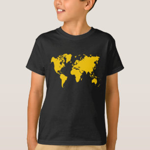 Weltkarte - Bernstein T-Shirt
