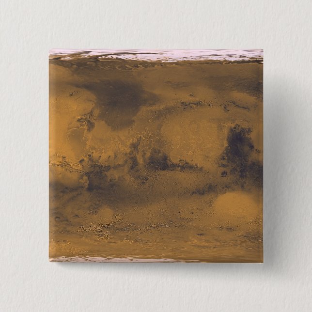 Weltkarte der Mars Roten Planeten per Satellit Button (Vorderseite)