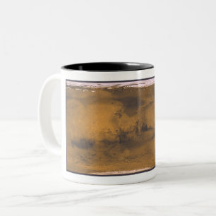 Weltkarte der Mars Roten Planeten per Satellit Zweifarbige Tasse