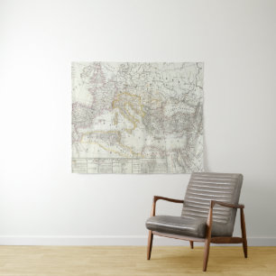 Weltkarte der Osthemisphäre Wandteppich